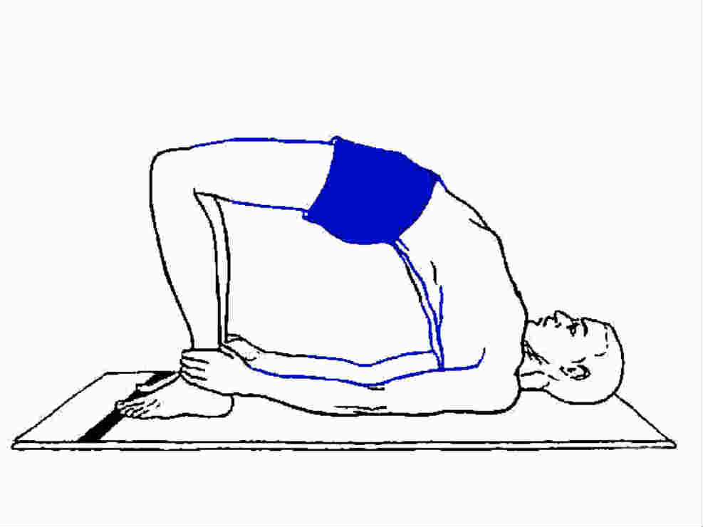 поза полу моста йога